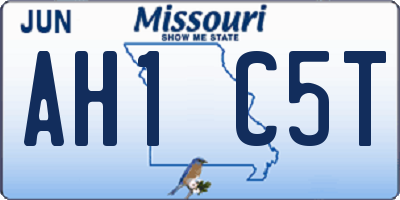 MO license plate AH1C5T