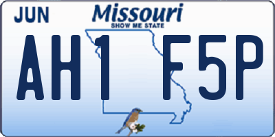 MO license plate AH1F5P