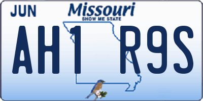 MO license plate AH1R9S