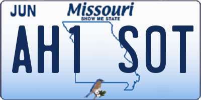 MO license plate AH1S0T