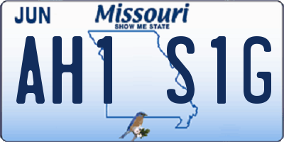 MO license plate AH1S1G