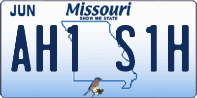 MO license plate AH1S1H