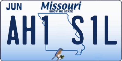 MO license plate AH1S1L
