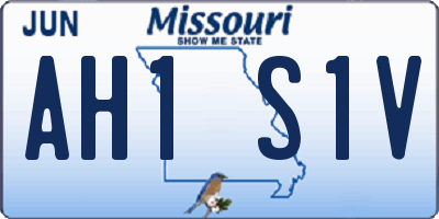 MO license plate AH1S1V
