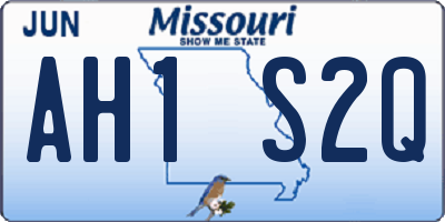 MO license plate AH1S2Q