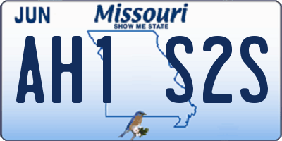 MO license plate AH1S2S