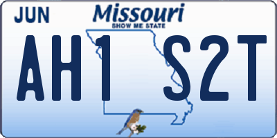 MO license plate AH1S2T