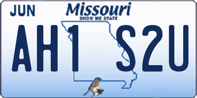 MO license plate AH1S2U