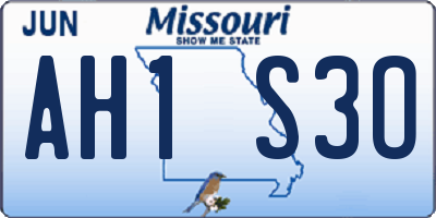 MO license plate AH1S3O