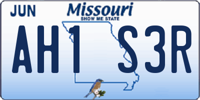 MO license plate AH1S3R