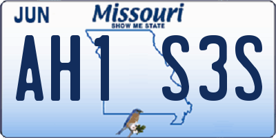 MO license plate AH1S3S