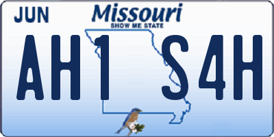 MO license plate AH1S4H