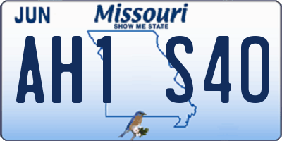 MO license plate AH1S4O