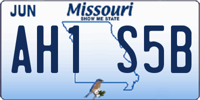 MO license plate AH1S5B