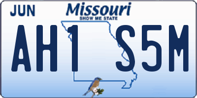 MO license plate AH1S5M