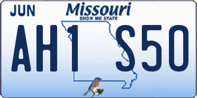 MO license plate AH1S5O