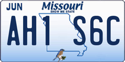 MO license plate AH1S6C