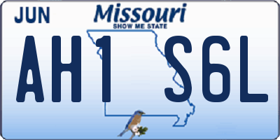 MO license plate AH1S6L