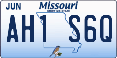 MO license plate AH1S6Q