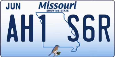 MO license plate AH1S6R