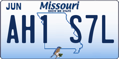 MO license plate AH1S7L