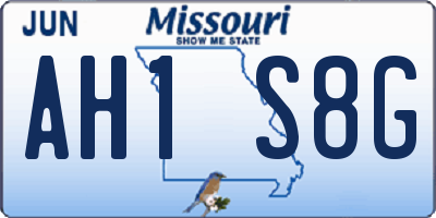 MO license plate AH1S8G