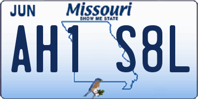MO license plate AH1S8L