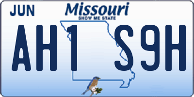 MO license plate AH1S9H