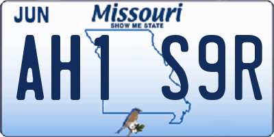 MO license plate AH1S9R
