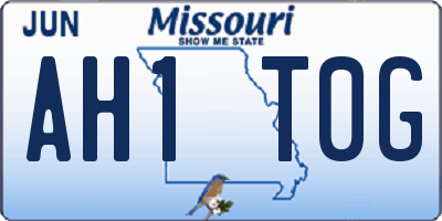 MO license plate AH1T0G