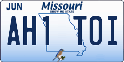 MO license plate AH1T0I