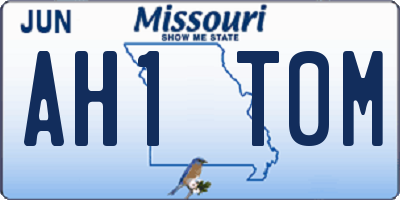 MO license plate AH1T0M