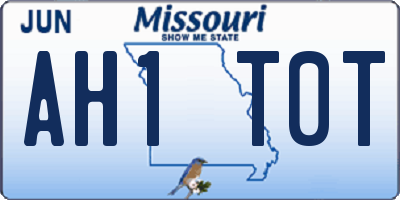 MO license plate AH1T0T