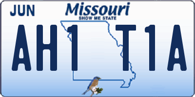 MO license plate AH1T1A