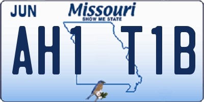 MO license plate AH1T1B