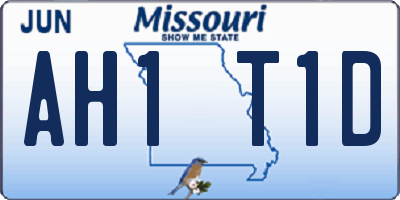 MO license plate AH1T1D