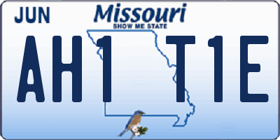 MO license plate AH1T1E