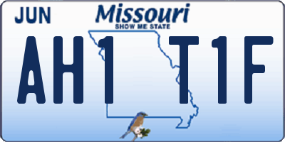 MO license plate AH1T1F