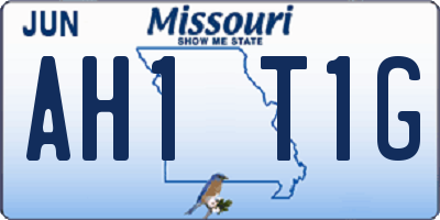 MO license plate AH1T1G