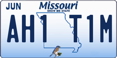 MO license plate AH1T1M