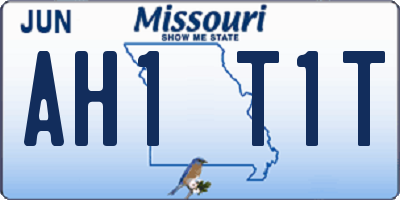 MO license plate AH1T1T