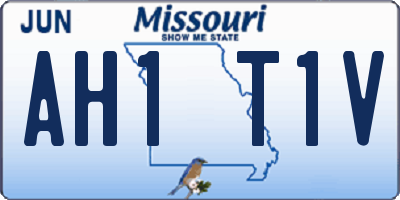 MO license plate AH1T1V