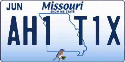 MO license plate AH1T1X
