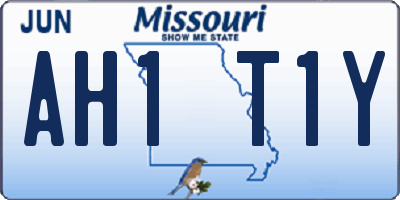 MO license plate AH1T1Y