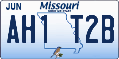 MO license plate AH1T2B