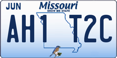 MO license plate AH1T2C