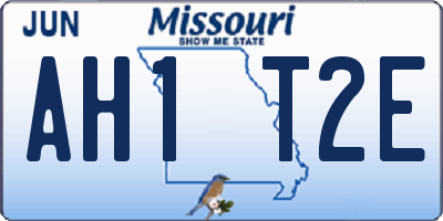 MO license plate AH1T2E