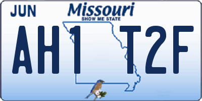 MO license plate AH1T2F