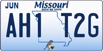 MO license plate AH1T2G