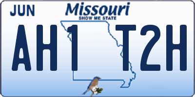 MO license plate AH1T2H
